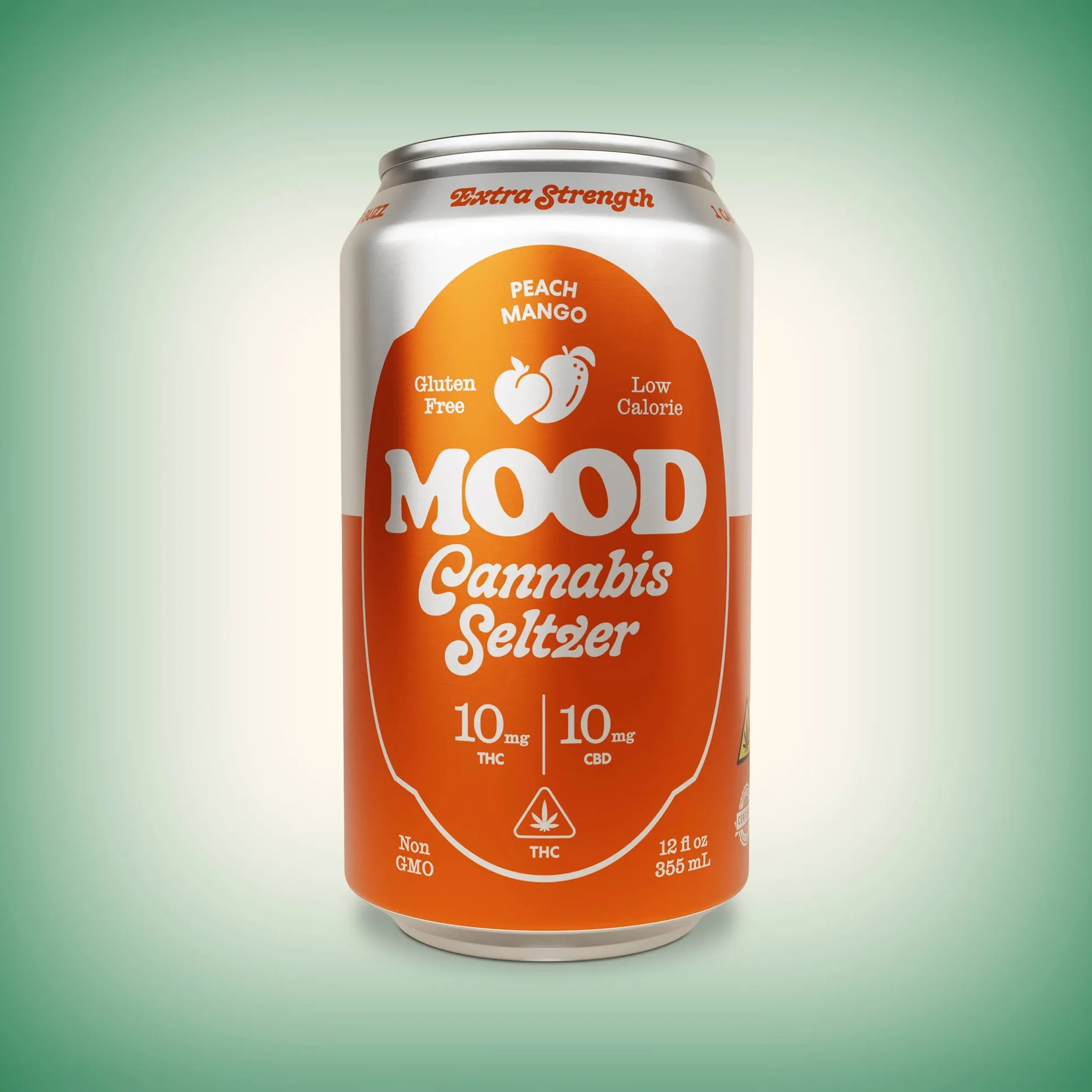 Buy Mood Peach Mango THC Seltzer | 10mg THC + 10mg CBD