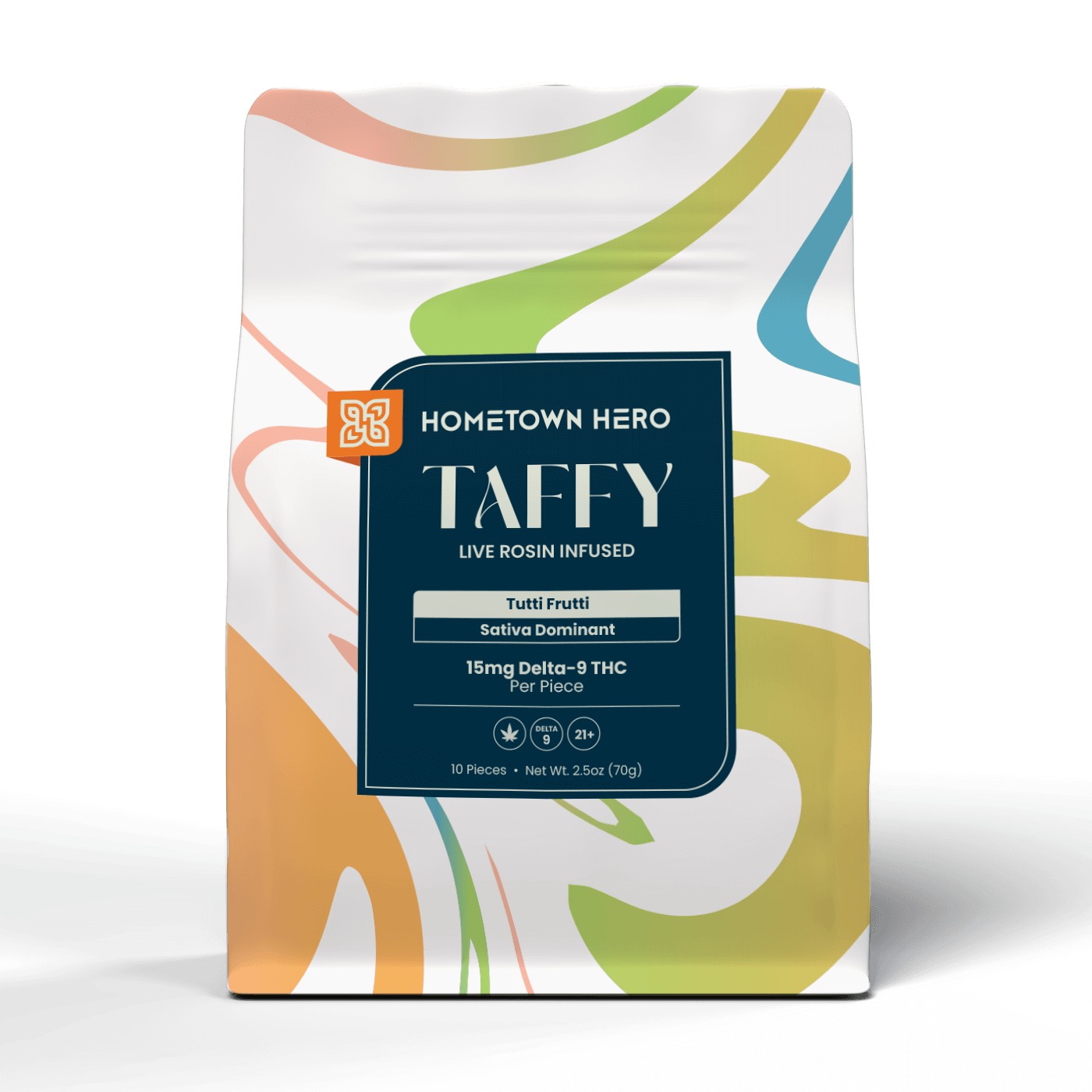 Hometown Hero Tutti Frutti Delta-9 Live Rosin Taffy 15mg THC