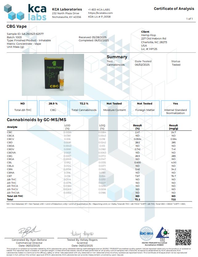 cbg hemp vape cart isolate for sale Cbg Hemp Vape Cart Isolate For Sale Magnolia Hemp 25:1 CBD:THC Disposable 3g main image 1