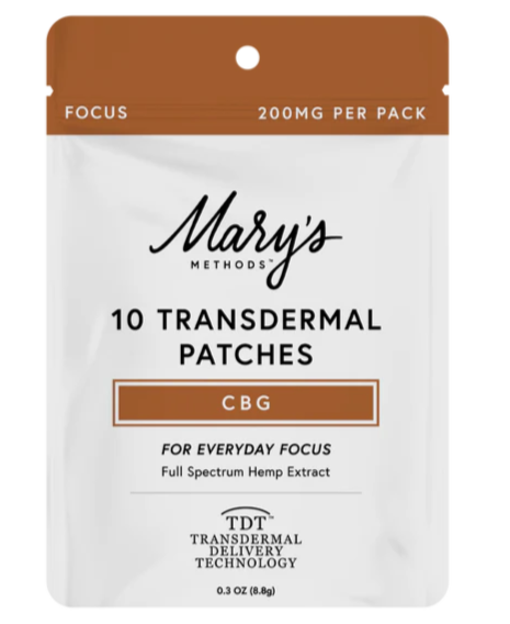 Mary’s Methods: Focus (CBG) Transdermal Patch 20mg CBG