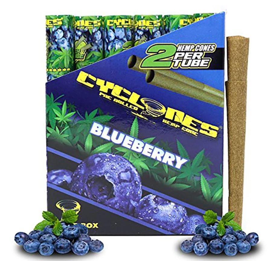 blueberry cyclones prerolled cone