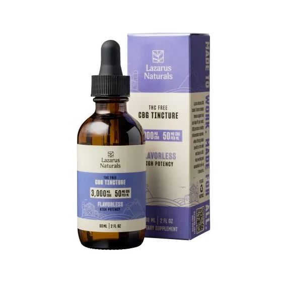 lazarus naturals cbg oil isolate tincture