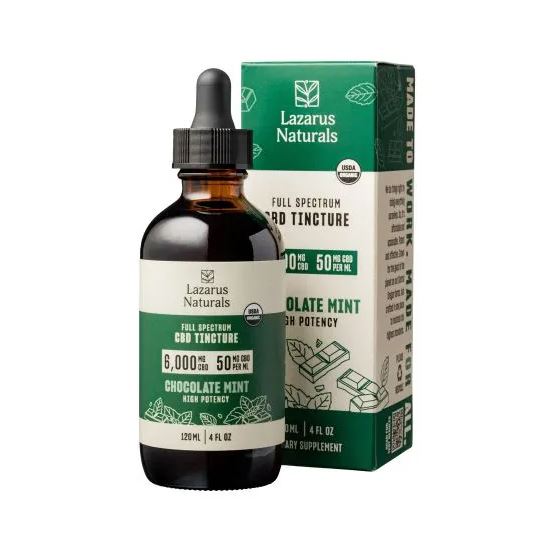 Buy Lazarus Naturals Chocolate Mint High Potency CBD Tincture Oil