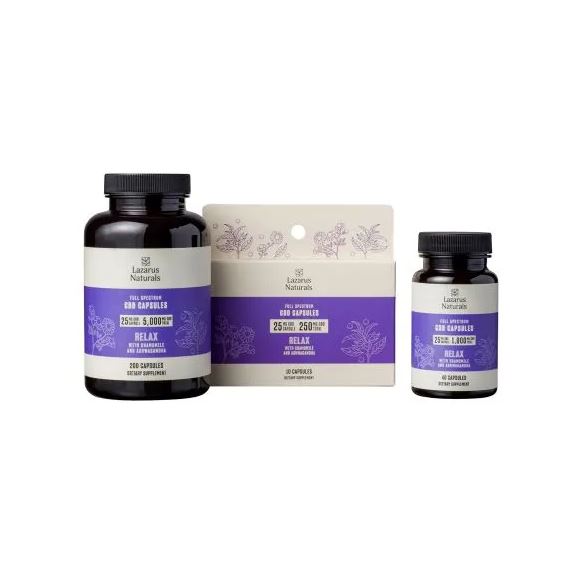 Relaxation Formula 25mg CBD Hemp Capsules